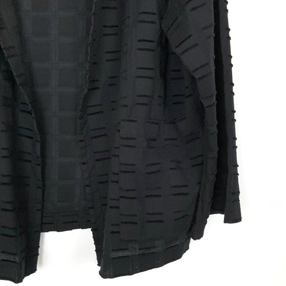 New Eileen Fisher Soffo Black Textured Organic Cotton Jacket Sz 1X - Picture 6 of 16